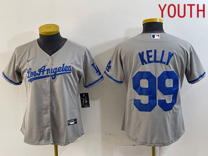 Youth Los Angeles Dodgers 99 Kelly Grey 2024 Nike Game MLB Jersey style 5